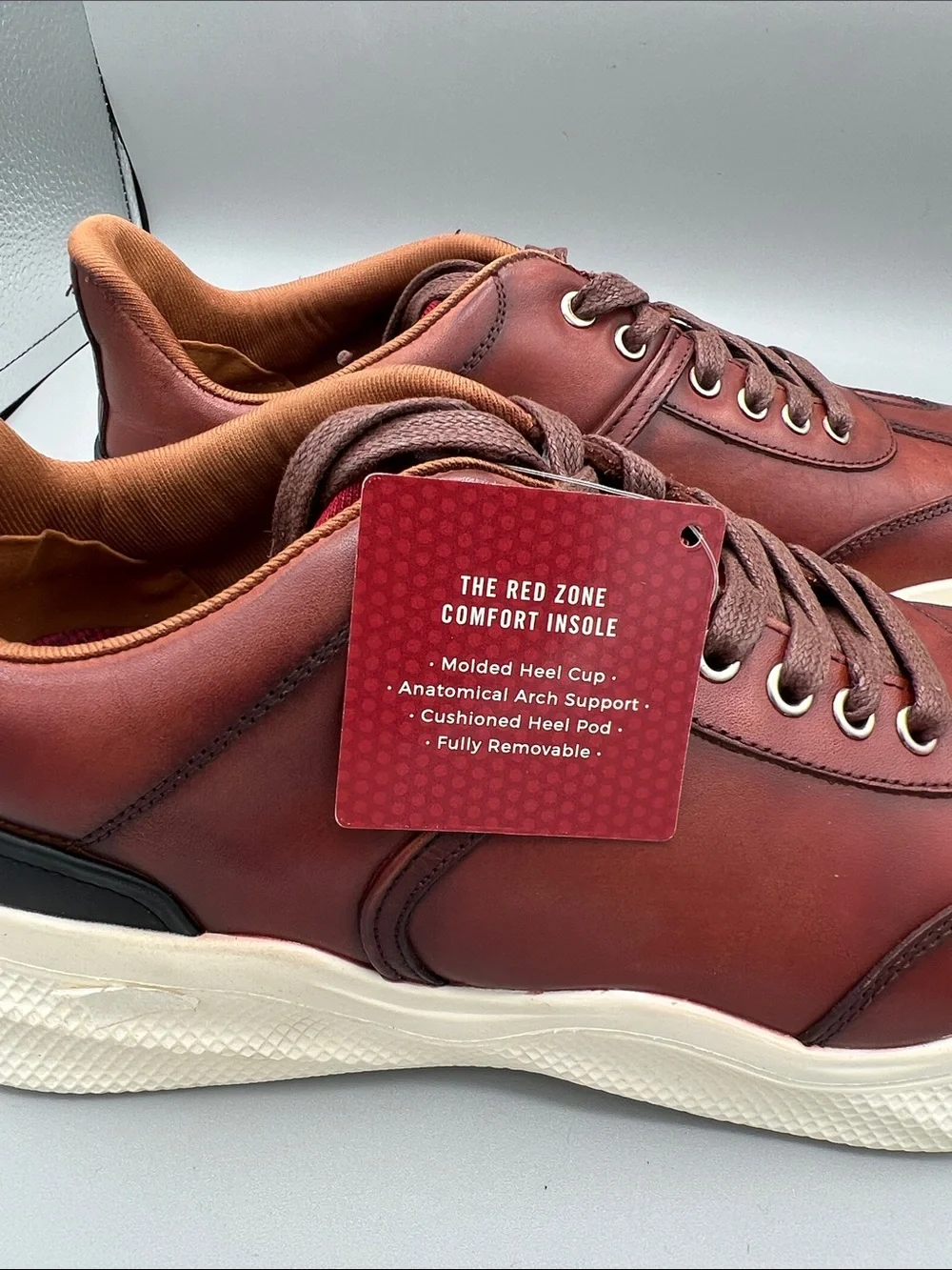 Stacy Adams Chestnut Leather Oxfords